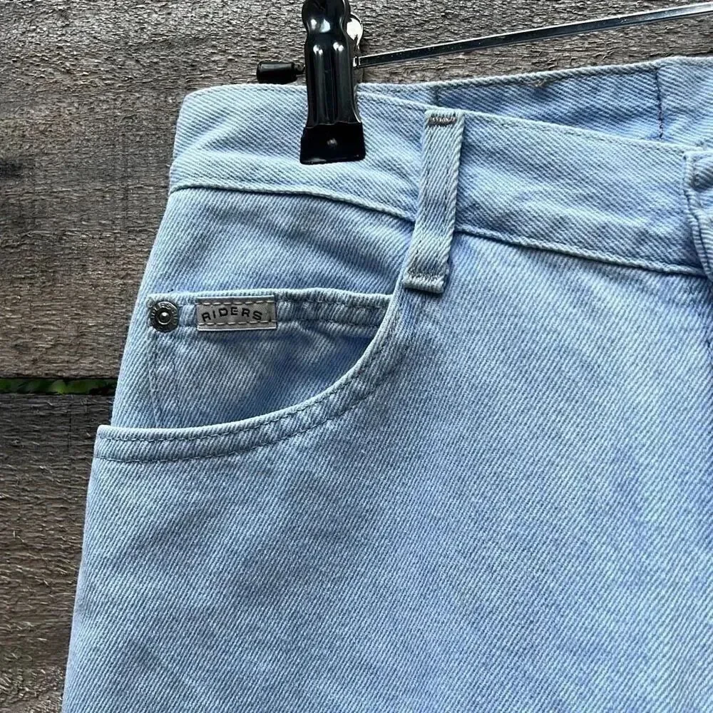 Riders Denim Kid’s Blue Distressed Relaxed Straight Leg Sturdy Jeans Size 16